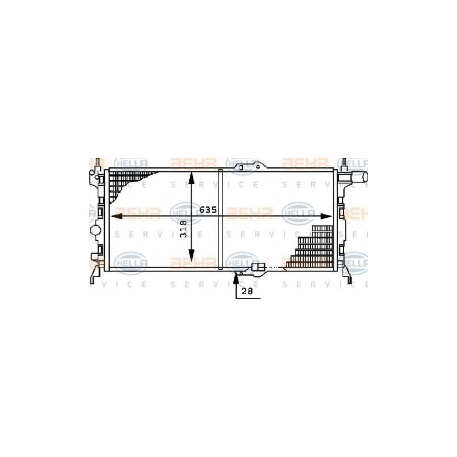 Hella 8MK 376 715-691 Engine Radiator