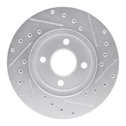R1 Concepts R1 83-88 Chrysler E CLASS Front Left Drilled & Slotted Silver Brake Rotor