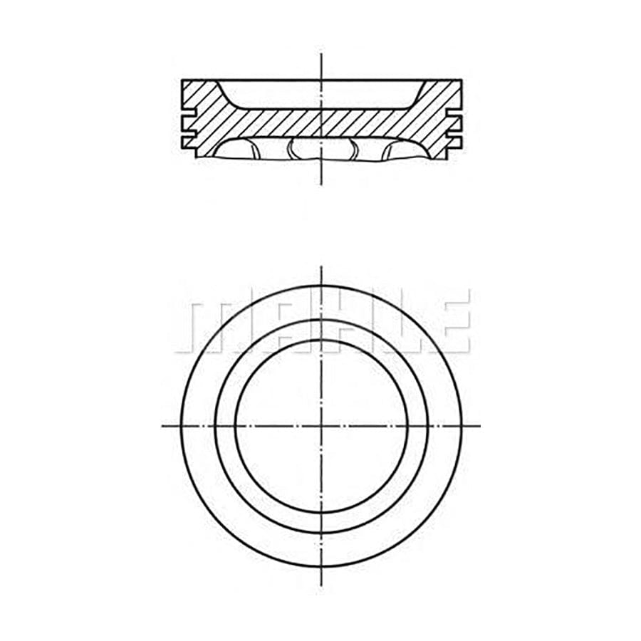 MAHLE ORIGINAL 011 51 00 Piston 72 mm, with piston rings | ML Performance Car Parts