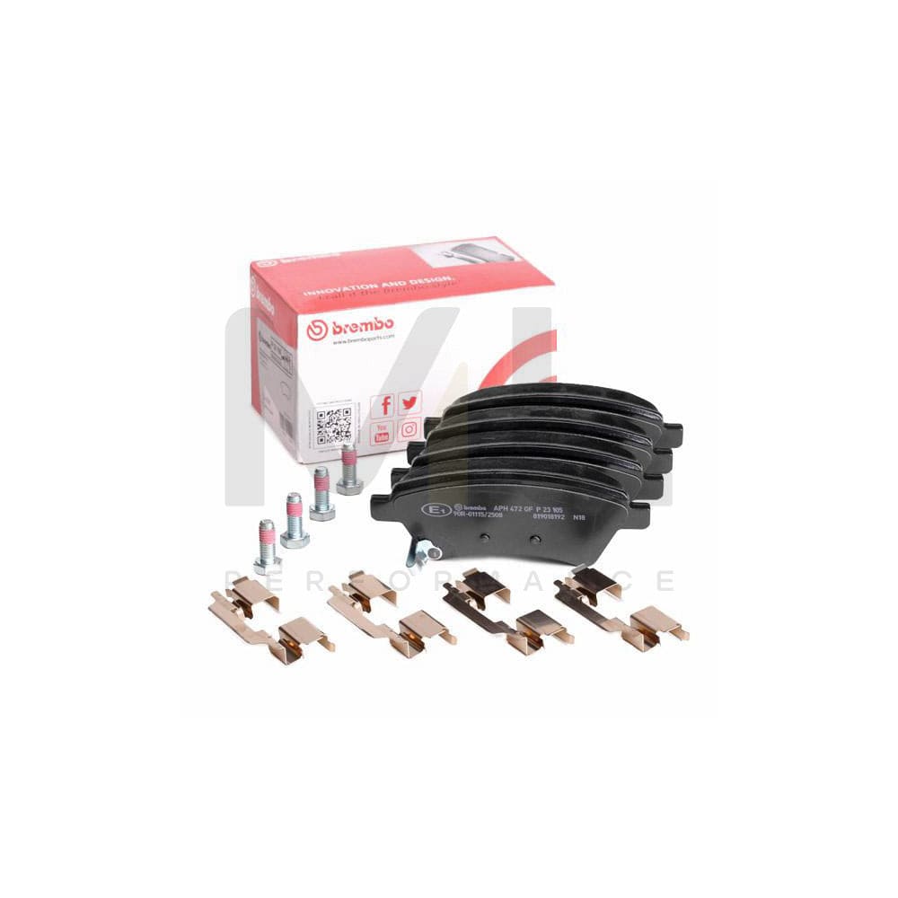 Brembo P 23 105 Brake Pad Set With Acoustic Wear Warning | ML Performance Car Parts