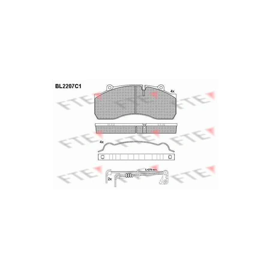 FTE Bl2207C1 Brake Pad Set