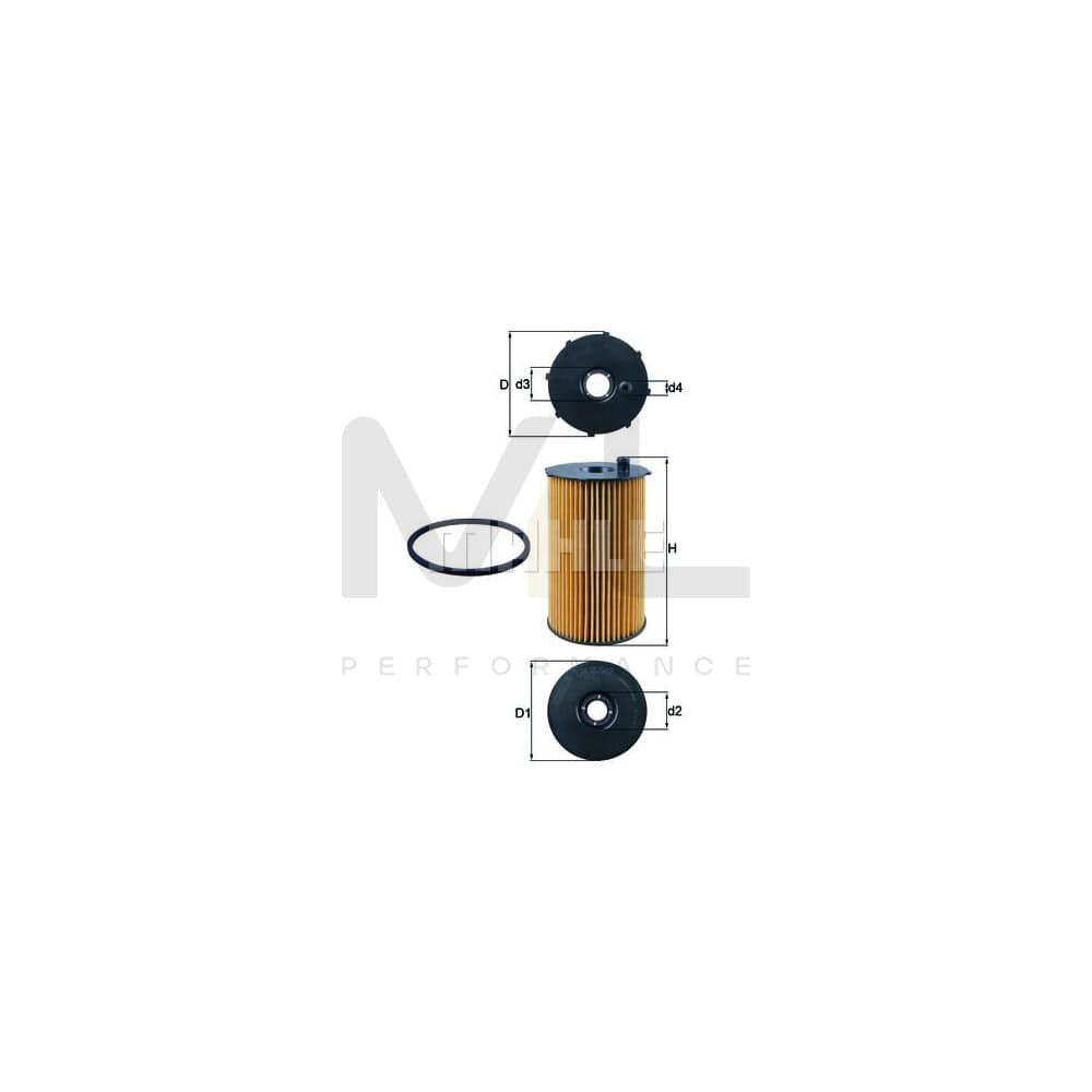 MAHLE ORIGINAL OX 205/2D Oil Filter Filter Insert | ML Performance Car Parts
