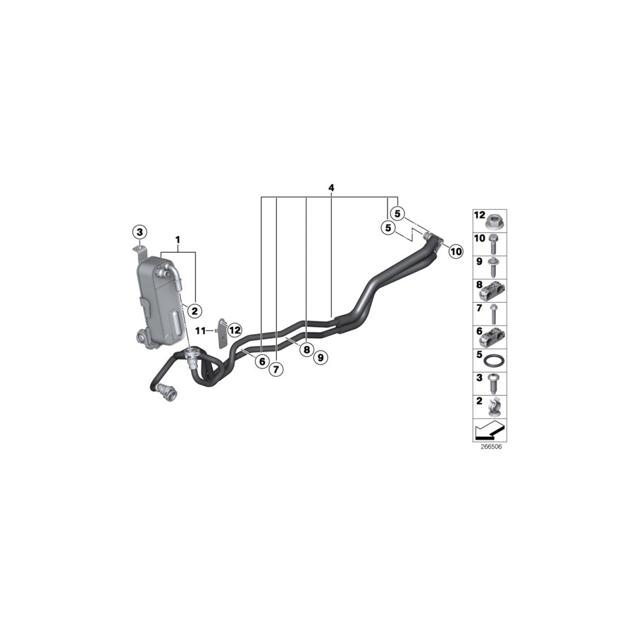 Genuine BMW 17227604983 F36 F33 F31 Transmission Oil Cooler Line (Inc. 335iX & 435iX) | ML Performance US