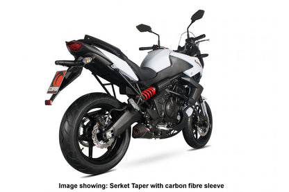 Scorpion RKA103SEO Kawasaki Versys 650 Serket Taper Slip-On - Brushed Stainless Steel Sleeve | ML Performance US US
