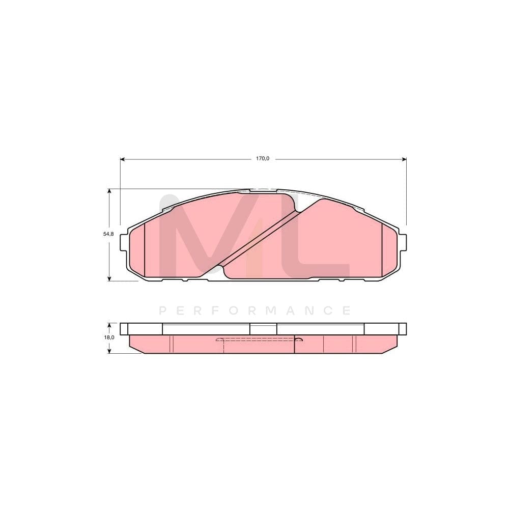 TRW Gdb3394 Brake Pad Set For Nissan Patrol Gr Iv Off-Road (Y60, Gr) Not Prepared For Wear Indicator | ML Performance Car Parts