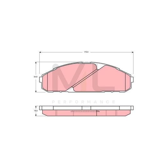 TRW Gdb3394 Brake Pad Set For Nissan Patrol Gr Iv Off-Road (Y60, Gr) Not Prepared For Wear Indicator | ML Performance Car Parts