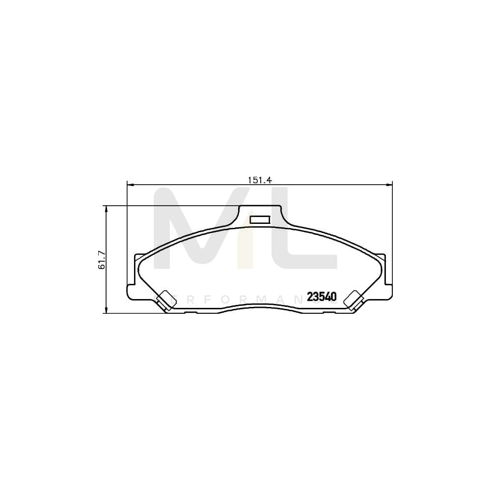 Hella 8DB 355 009-751 Brake Pad Set With Acoustic Wear Warning