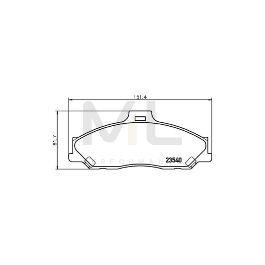 Hella 8DB 355 009-751 Brake Pad Set With Acoustic Wear Warning
