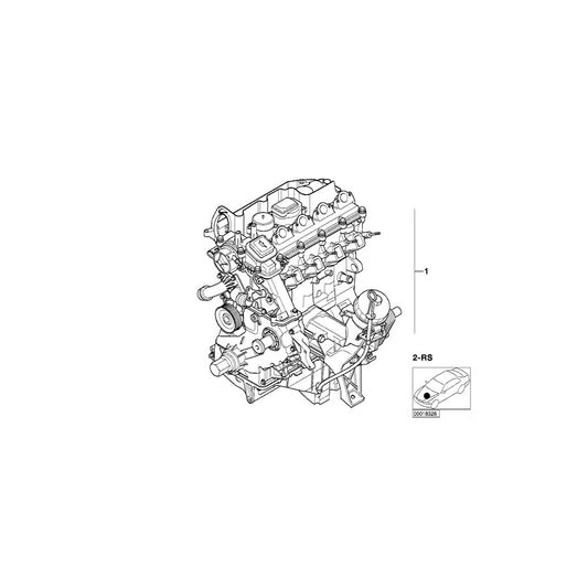 Genuine BMW 11007786178 E39 Exch. Short Engine 204D1 (Inc. 520d) | ML Performance US Car Parts