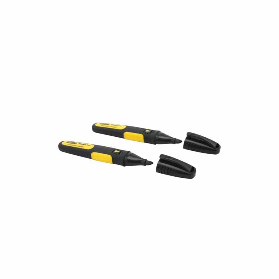 STANLEY® STA047314 Chisel Tip Marker Black (Pack 2)