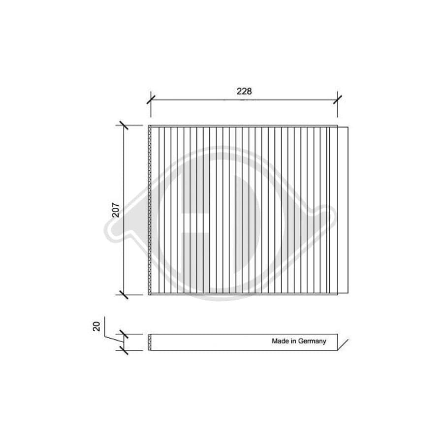 DIEDERICHS DCI0167 Pollen Filter