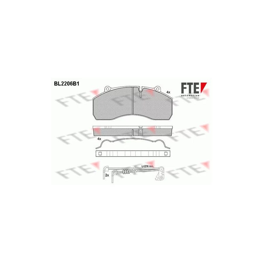 FTE Bl2206B1 Brake Pad Set