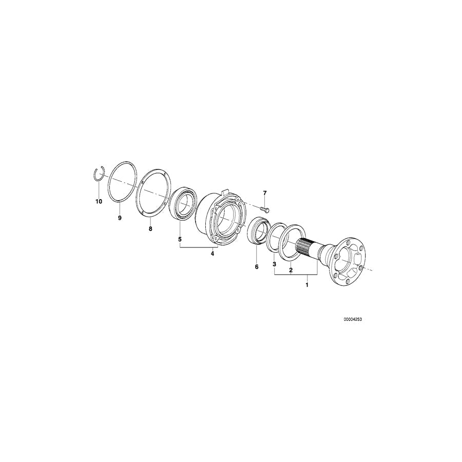 Genuine BMW 33131214102 E38 E36 Drive Flange Output LK=86mm/M10 (Inc. 325is, Z3 2.8 & 730i) | ML Performance US Car Parts