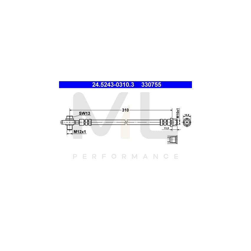 ATE 24.5243-0310.3 Brake Hose 310mm, M10x1