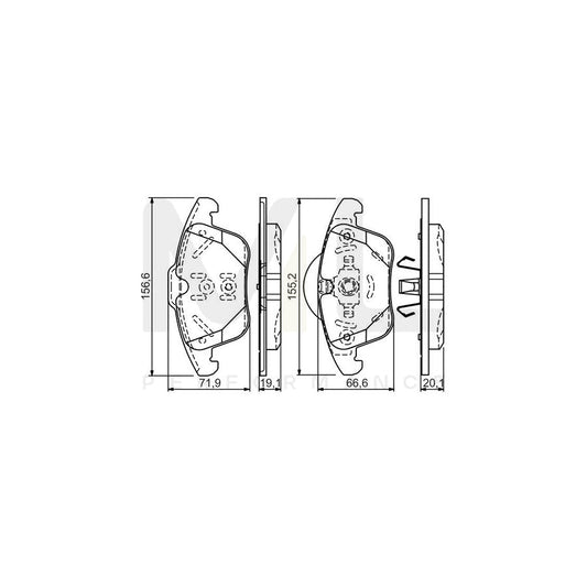 Bosch 0986Tb3184 Brake Pad Set  | ML Performance Car Parts