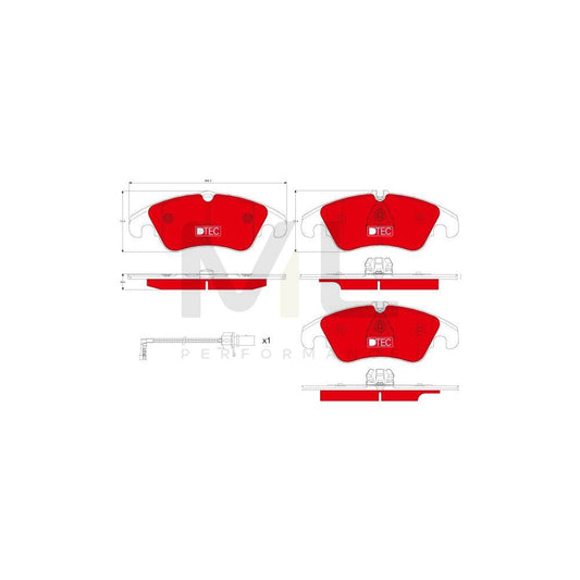 TRW Dtec Cotec Gdb1916Dte Brake Pad Set Incl. Wear Warning Contact | ML Performance Car Parts