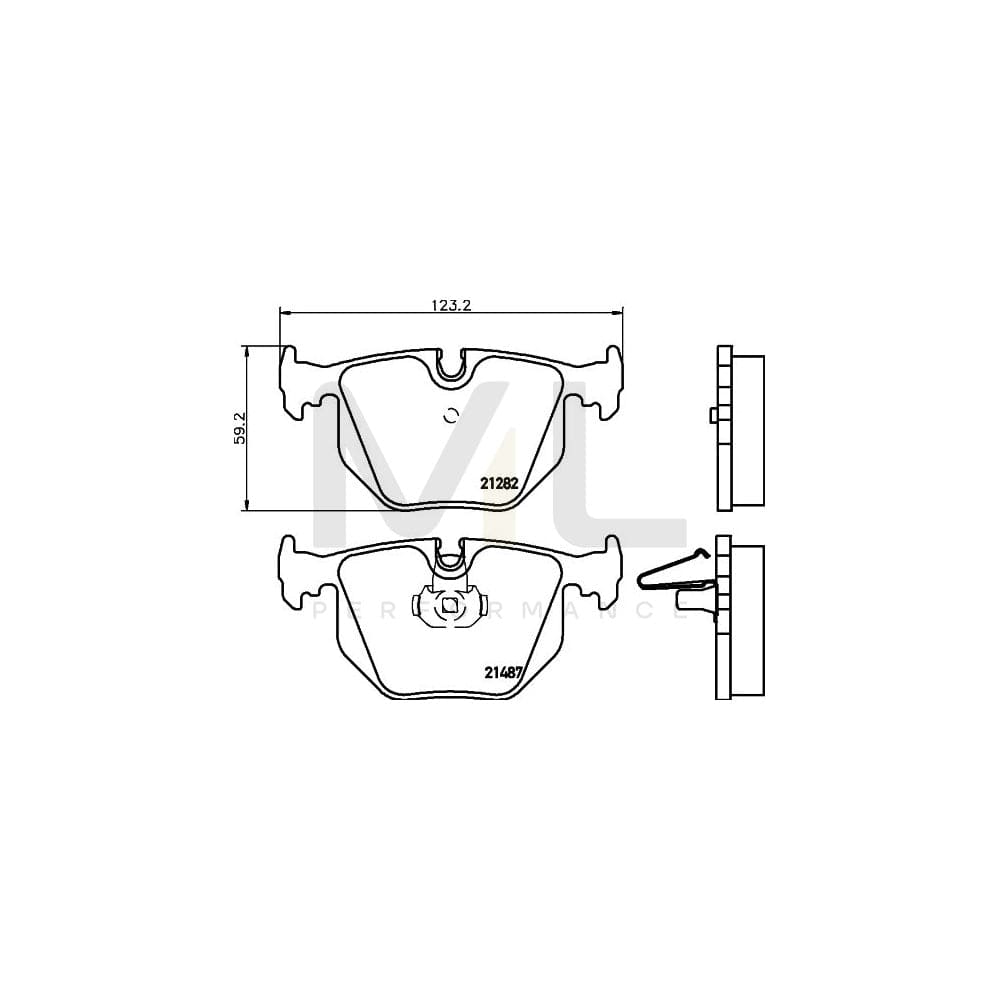 Hella 8DB 355 006-691 Brake Pad Set Prepared For Wear Indicator