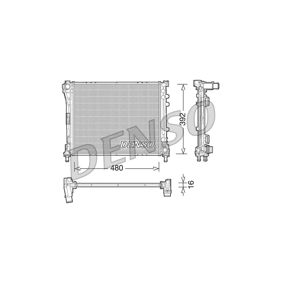 DENSO DRM09087 Engine Radiator for Fiat Panda III Hatchback (312, 319)