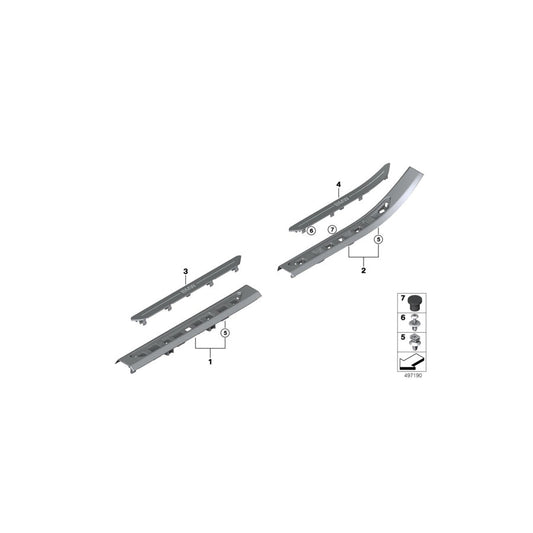 Genuine BMW 51477487743 G07 Insert Door Sill, Left Rear (Inc. X7 50iX, X7 30dX & X7 40iX) | ML Performance US Car Parts