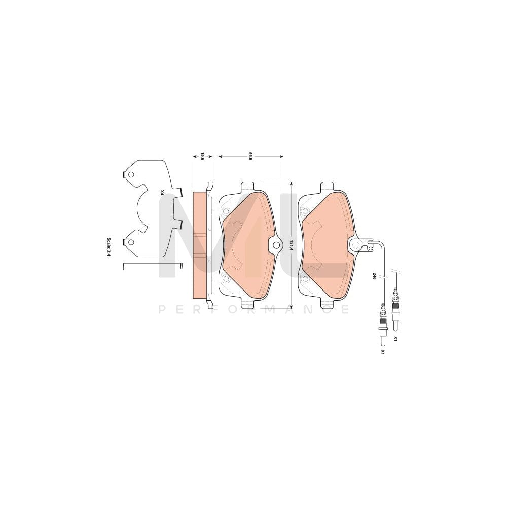 TRW Gdb1895 Brake Pad Set For Peugeot 407 Incl. Wear Warning Contact, With Brake Caliper Screws, With Accessories | ML Performance Car Parts