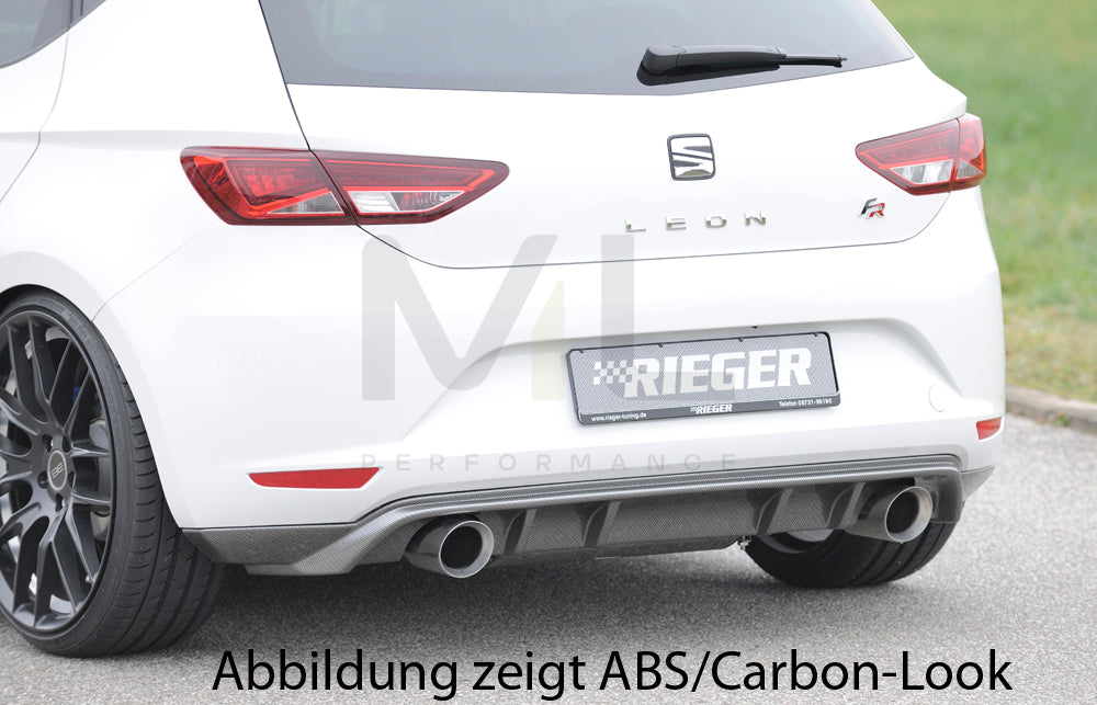 Rieger 00088090 SEAT 5F Leon Rear Diffuser 7 | ML Performance UK Car Parts
