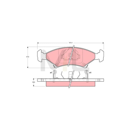 TRW Gdb3096 Brake Pad Set With Acoustic Wear Warning | ML Performance Car Parts