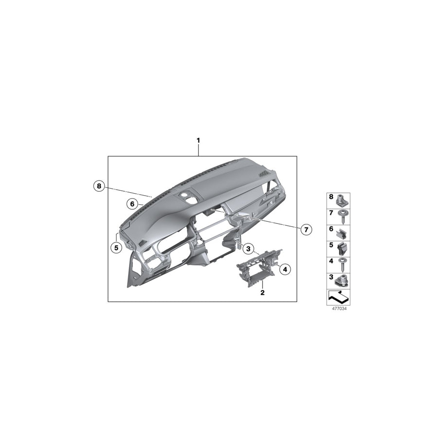 Genuine BMW 51459142660 F07 F07 Instrument Carrier, Instrument Panel (Inc. 535d, 528i & 550iX 4.0) | ML Performance US Car Parts