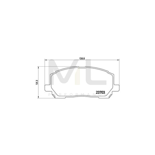 Brembo P 83 078 Brake Pad Set With Acoustic Wear Warning | ML Performance Car Parts