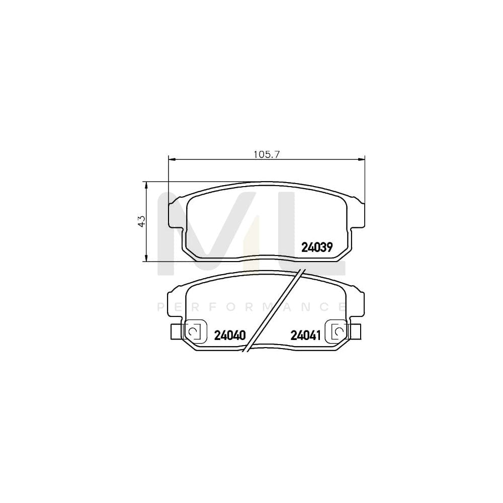 Hella 8DB 355 012-331 Brake Pad Set With Acoustic Wear Warning