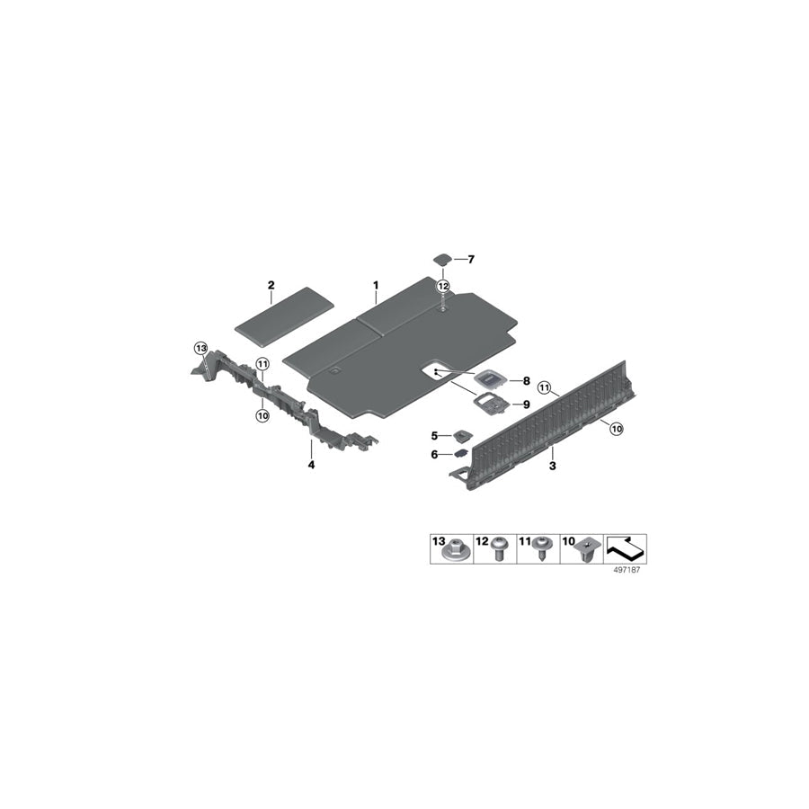 Genuine BMW 51477483975 G07 Floor Carpet, Luggage Compartment ANTHRAZIT (Inc. X7 50iX, X7 30dX & X7 40iX) | ML Performance US Car Parts