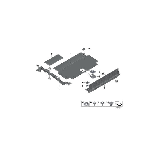 Genuine BMW 51477483975 G07 Floor Carpet, Luggage Compartment ANTHRAZIT (Inc. X7 50iX, X7 30dX & X7 40iX) | ML Performance US Car Parts