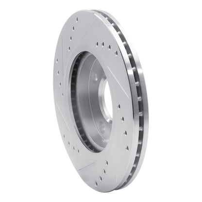 R1 Concepts R1 11-19 Ford Fiesta (USA/Canada) Front Right Drilled & Slotted Silver Brake Rotor