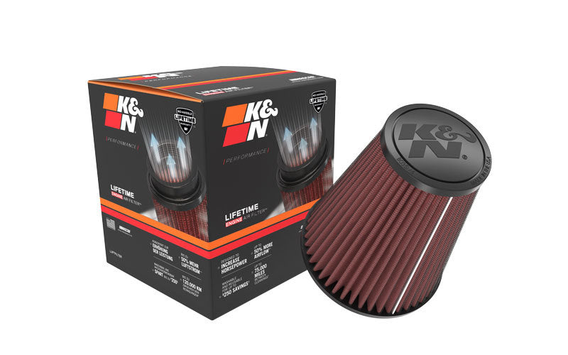 K&N Engineering K&N Universal Rubber Filter 3.25 inch FLG / 5.75 inch Bottom / 3.5 inch Top / 6.6875 inch Height