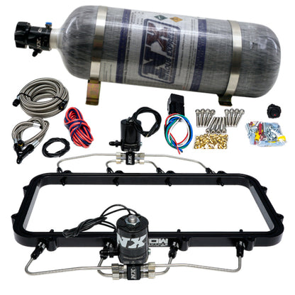 Nitrous Express Holley Hi-Ram Dry Direct Port Plate Nitrous System w/ 12lbs Bottle
