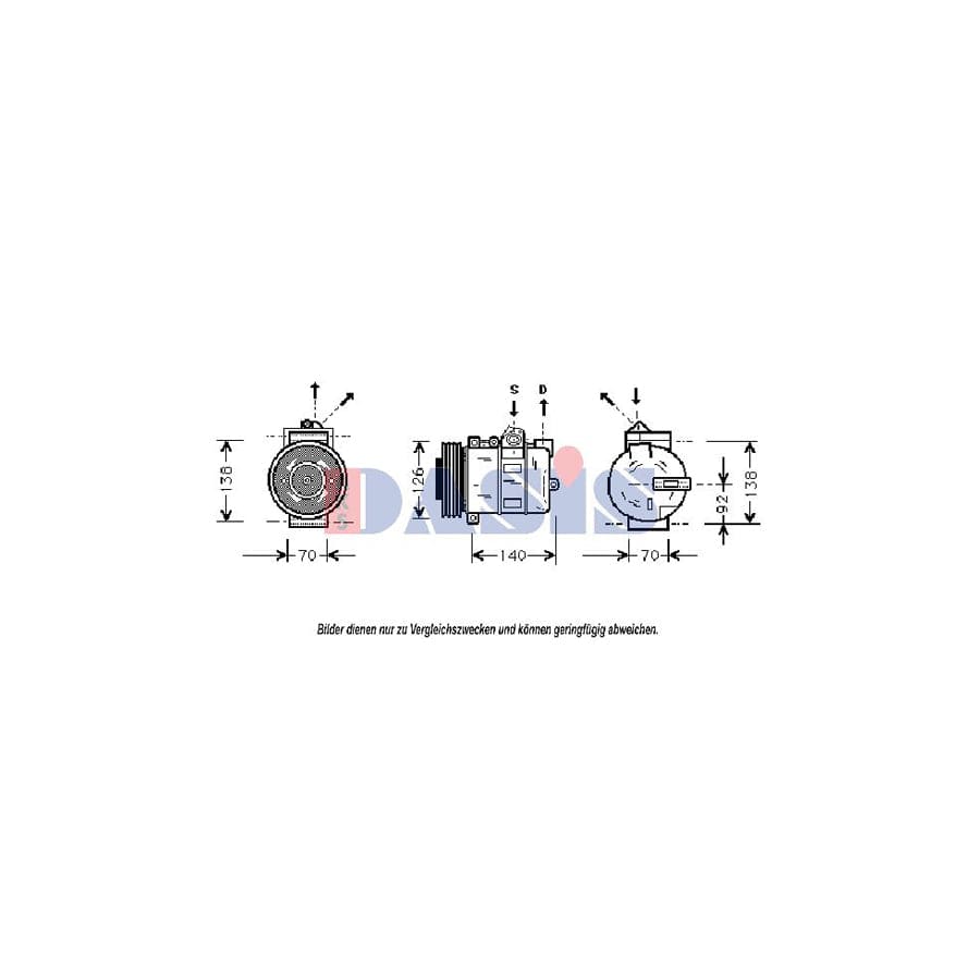 AKS Dasis 853040N Compressor, Air Conditioning
