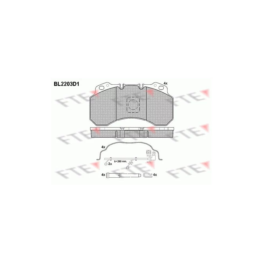 FTE Bl2203D1 Brake Pad Set