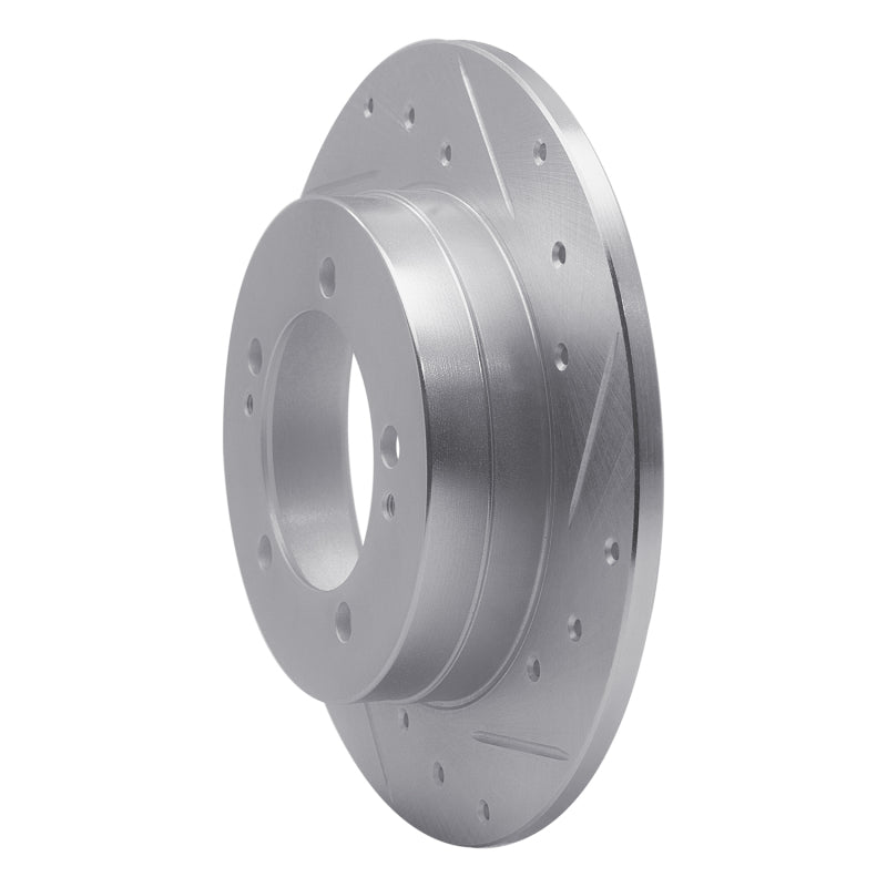 R1 Concepts R1 90-94 Eagle TALON Rear Right Drilled & Slotted Silver Brake Rotor