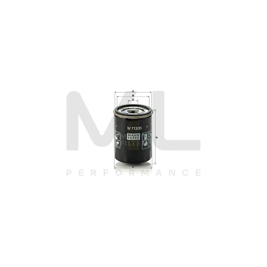 MANN-FILTER W 713/35 Oil Filter Spin-on Filter