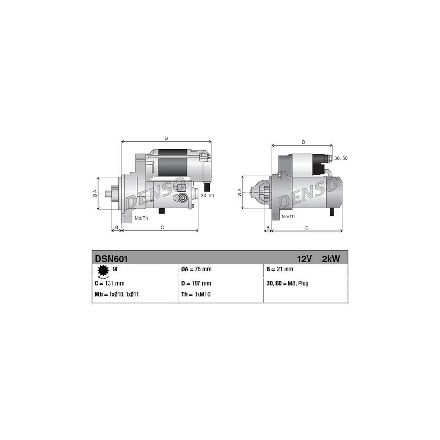 DENSO DSN601 Starter Motor