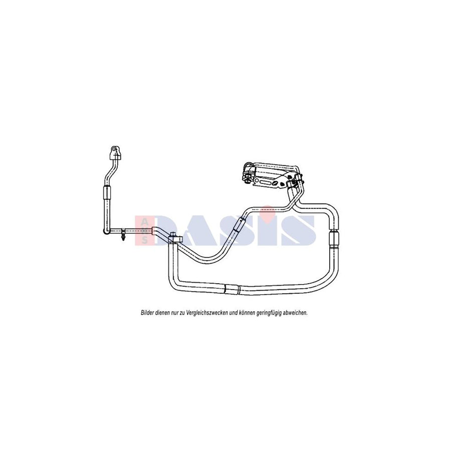 AKS Dasis 885876N High- / Low Pressure Line, Air Conditioning for Ford Transit