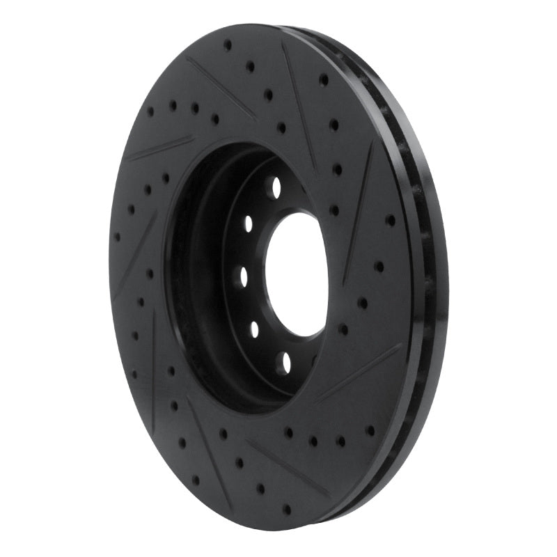 R1 Concepts R1 99-03 Ford Windstar Front Left Drilled & Slotted Black Brake Rotor