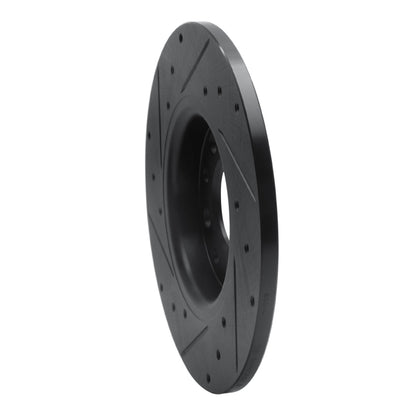 R1 Concepts R1 2014-2022 Chrysler 200 Rear Right Drilled & Slotted Black Brake Rotor