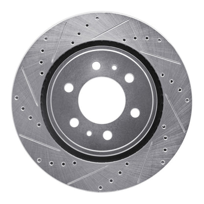 R1 Concepts R1 07-21 Ford Expedition Front Left Drilled & Slotted Silver Brake Rotor
