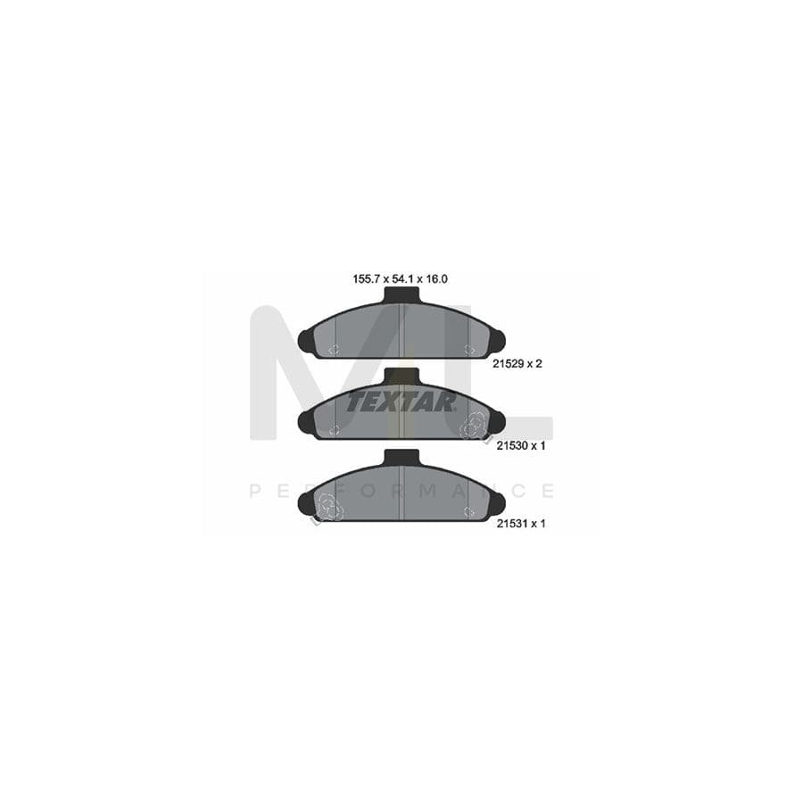 TEXTAR 2152901 Brake pad set for HYUNDAI S-Coup? (SLC) with acoustic wear warning | ML Performance Car Parts
