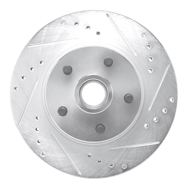 R1 Concepts R1 1968-1973 Ford Country SQUIRE Front Right Drilled & Slotted Silver Brake Rotor