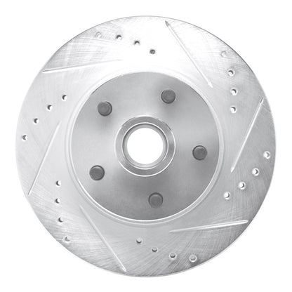 R1 Concepts R1 1968-1973 Ford Country SQUIRE Front Right Drilled & Slotted Silver Brake Rotor