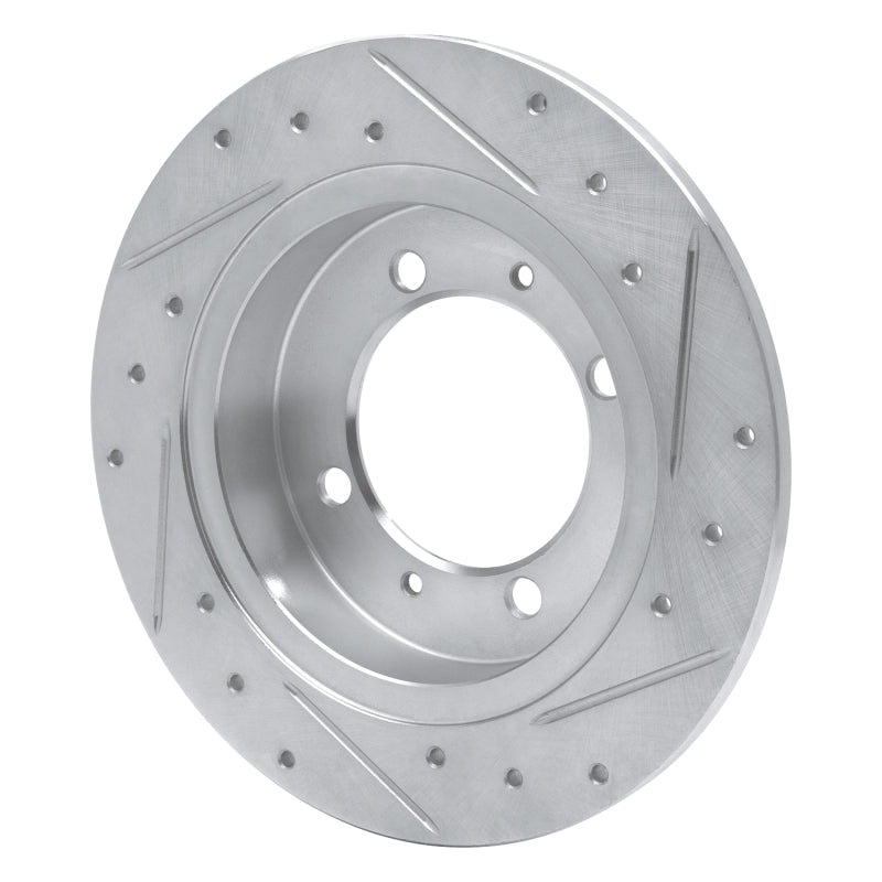 R1 Concepts R1 00-07 Mitsubishi Space Star (Mexico) Rear Left Drilled & Slotted Silver Brake Rotor