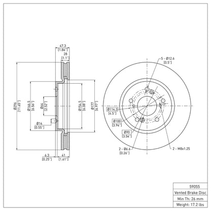 DFC 07-16 Acura RDX Front Brake Rotor