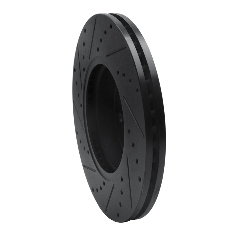 R1 Concepts R1 15-20 Chevrolet Colorado Front Right Drilled & Slotted Black Brake Rotor
