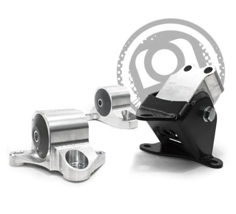 Innovative Mounts Innovative 96-00 Civic B/D Series Black Aluminum Mounts Solid Bushings (3 Bolt)